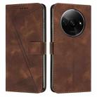 For Xiaomi Redmi A3 Dream Triangle Leather Phone Case with Lanyard(Brown) - 1