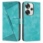 For Xiaomi Redmi Turbo 3 Dream Triangle Leather Phone Case with Lanyard(Green) - 1