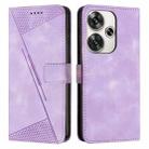 For Xiaomi Redmi Turbo 3 Dream Triangle Leather Phone Case with Lanyard(Purple) - 1