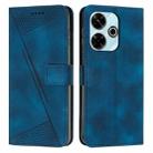 For Xiaomi Redmi 13 4G Dream Triangle Leather Phone Case with Lanyard(Blue) - 1