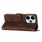 For Xiaomi Redmi 13 4G Dream Triangle Leather Phone Case with Lanyard(Brown) - 3