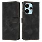 For Xiaomi Redmi 13 4G Dream Triangle Leather Phone Case with Lanyard(Black) - 1