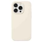 For iPhone 15 Pro Max Liquid Silicone Phone Case(Antique White) - 1