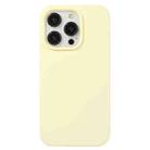 For iPhone 15 Pro Max Liquid Silicone Phone Case(Milky Yellow) - 1