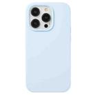 For iPhone 15 Pro Max Liquid Silicone Phone Case(Sky Blue) - 1