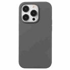 For iPhone 15 Pro Max Liquid Silicone Phone Case(Charcoal Black) - 1