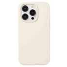 For iPhone 15 Pro Liquid Silicone Phone Case(Antique White) - 1