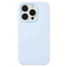 For iPhone 15 Pro Liquid Silicone Phone Case(Sky Blue) - 1