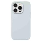 For iPhone 15 Pro Liquid Silicone Phone Case(Blue Grey) - 1