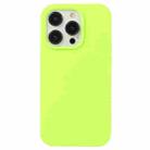 For iPhone 15 Pro Liquid Silicone Phone Case(Brilliant Green) - 1