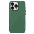 For iPhone 15 Pro Liquid Silicone Phone Case(Clover Green) - 1