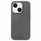 For iPhone 15 Plus Liquid Silicone Phone Case(Charcoal Black) - 1