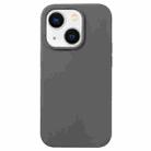 For iPhone 15 Liquid Silicone Phone Case(Charcoal Black) - 1