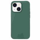 For iPhone 15 Liquid Silicone Phone Case(Clover Green) - 1