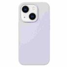 For iPhone 14 Plus Liquid Silicone Phone Case(Blue Grey) - 1