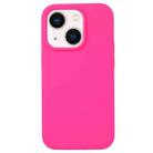 For iPhone 14 Plus Liquid Silicone Phone Case(Brilliant Pink) - 1