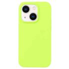 For iPhone 14 Plus Liquid Silicone Phone Case(Brilliant Green) - 1