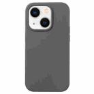 For iPhone 14 Plus Liquid Silicone Phone Case(Charcoal Black) - 1