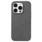 For iPhone 14 Pro Liquid Silicone Phone Case(Charcoal Black) - 1