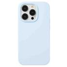 For iPhone 13 Pro Max Liquid Silicone Phone Case(Sky Blue) - 1