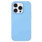 For iPhone 13 Pro Max Liquid Silicone Phone Case(Azure Blue) - 1