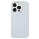 For iPhone 13 Pro Liquid Silicone Phone Case(Blue Grey) - 1