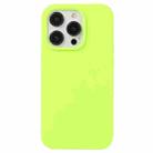 For iPhone 13 Pro Liquid Silicone Phone Case(Brilliant Green) - 1