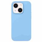 For iPhone 13 mini Liquid Silicone Phone Case(Azure Blue) - 1