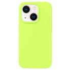 For iPhone 13 mini Liquid Silicone Phone Case(Brilliant Green) - 1
