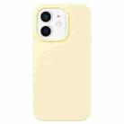 For iPhone 12 mini Liquid Silicone Phone Case(Milky Yellow) - 1