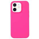 For iPhone 12 mini Liquid Silicone Phone Case(Brilliant Pink) - 1