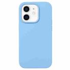 For iPhone 12 mini Liquid Silicone Phone Case(Azure Blue) - 1