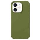 For iPhone 12 mini Liquid Silicone Phone Case(Pine Green) - 1