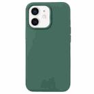 For iPhone 12 mini Liquid Silicone Phone Case(Clover Green) - 1