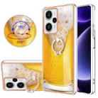 For Xiaomi Poco F5 / Redmi Note 12 Turbo Electroplating Dual-side IMD Phone Case with Ring Holder(Draft Beer) - 1