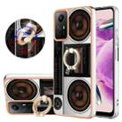 For Xiaomi Redmi Note 12S 4G Electroplating Dual-side IMD Phone Case with Ring Holder(Retro Radio) - 1