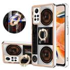 For Xiaomi Redmi Note 12 Pro 4G Global Electroplating Dual-side IMD Phone Case with Ring Holder(Retro Radio) - 1