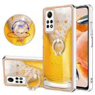 For Xiaomi Redmi Note 12 Pro 4G Global Electroplating Dual-side IMD Phone Case with Ring Holder(Draft Beer) - 1