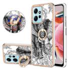 For Xiaomi Redmi Note 12 4G Electroplating Dual-side IMD Phone Case with Ring Holder(Totem Elephant) - 1