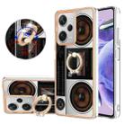 For Xiaomi Redmi Note 12 Pro+ Global Electroplating Dual-side IMD Phone Case with Ring Holder(Retro Radio) - 1
