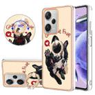 For Xiaomi Redmi Note 12 Pro+ Global Electroplating Dual-side IMD Phone Case with Ring Holder(Lucky Dog) - 1