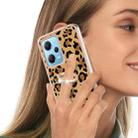 For Xiaomi Redmi Note 12 5G Global Electroplating Dual-side IMD Phone Case with Ring Holder(Leopard Print) - 5
