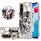 For Xiaomi Redmi Note 11s / Note 11 4G Electroplating Dual-side IMD Phone Case with Ring Holder(Totem Elephant) - 1