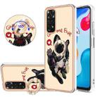 For Xiaomi Redmi Note 11s / Note 11 4G Electroplating Dual-side IMD Phone Case with Ring Holder(Lucky Dog) - 1