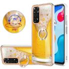 For Xiaomi Redmi Note 11s / Note 11 4G Electroplating Dual-side IMD Phone Case with Ring Holder(Draft Beer) - 1