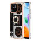 For Xiaomi Redmi 10C Electroplating Dual-side IMD Phone Case with Ring Holder(Retro Radio) - 1