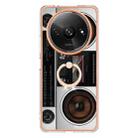 For Xiaomi Redmi A3 Electroplating Dual-side IMD Phone Case with Ring Holder(Retro Radio) - 2