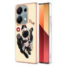 For Xiaomi Redmi Note 13 Pro 4G/Poco M6 Pro 4G Electroplating Dual-side IMD Phone Case with Ring Holder(Lucky Dog) - 1