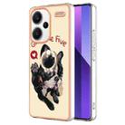 For Xiaomi Redmi Note 13 Pro+ 5G Electroplating Dual-side IMD Phone Case with Ring Holder(Lucky Dog) - 1