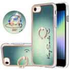 For iPhone SE 2022 / SE 2020 / 8 Electroplating Dual-side IMD Phone Case with Ring Holder(Smile) - 1